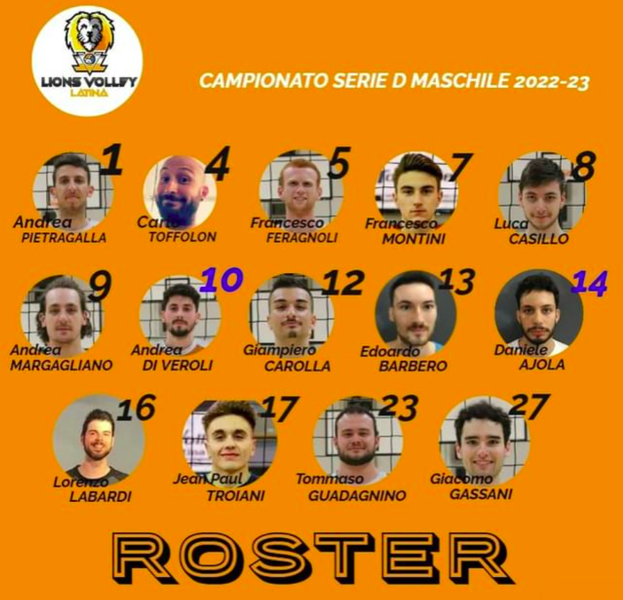Roster Serie D maschile